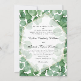 Invitation Eucalyptus formels tous les parents hébergeant le 