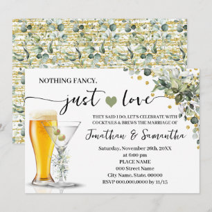 Invitation Eucalyptus Gold Rien De fantaisie Juste Amour Elop