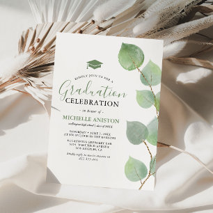 Invitation Eucalyptus Green Graduation Party