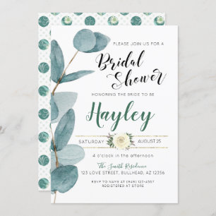 Invitation Eucalyptus Greenery Bridal Douche