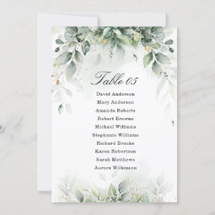 Invitation Eucalyptus Greenery Gum Botanical Seating chart