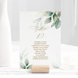 Invitation Eucalyptus Greenery Tableau Numéro 10 Tableau de s