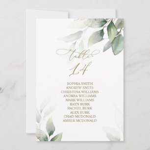Invitation Eucalyptus Greenery Tableau Numéro 14 Tableau de s