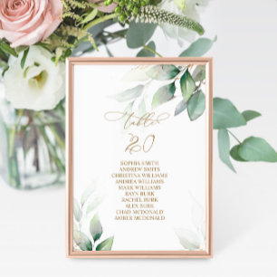 Invitation Eucalyptus Greenery Tableau Numéro 20 Tableau de s