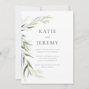 Invitation Eucalyptus Gum Feuille Mariage de verdure