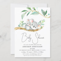 Eucalyptus Koala Ours Et Joey Baby shower