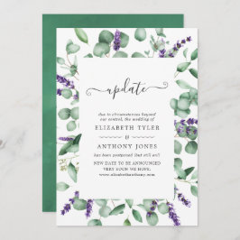 Invitation Eucalyptus Lavender Mariage de verdure mise à jour