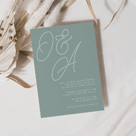 Invitation Eucalyptus | Mariage de monogramme de filigrane de