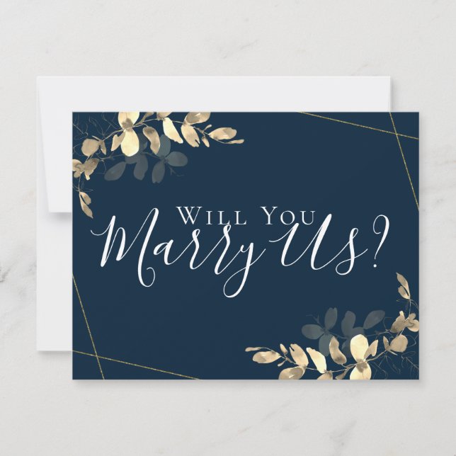 Invitation Eucalyptus Mariez-Nous Serez-Vous Notre Officier (Devant)