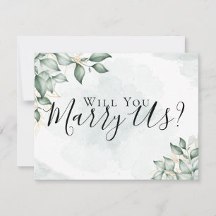 Invitation Eucalyptus Mariez-Nous Serez-Vous Notre Officier