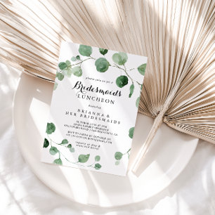 Invitation Eucalyptus Moderne Bridesmaids Luncheon Douche