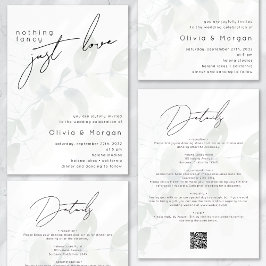 Invitation Eucalyptus Rien De Fancy Just Love Script Mariage