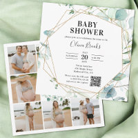 Eucalyptus Russe Photo QR Code Baby shower
