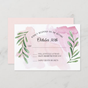 Invitation Eucalyptus rustique Verdure Aquarelle moderne RSVP