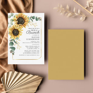 Invitation Eucalyptus Tournesol Vert Floral Bridal Brunch