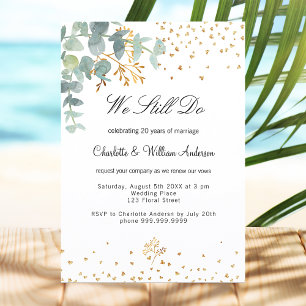 Invitation Eucalyptus verdure coeur or vow renouveau luxe