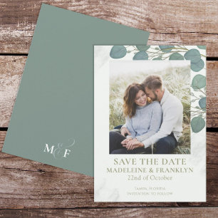 Invitation Eucalyptus Verdure Elégante Aquarelle Feuilles Inv