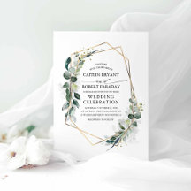 Eucalyptus Verdure Géométrique Mariage moderne
