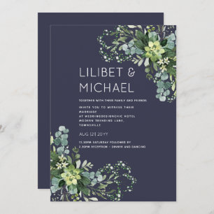 Invitation Eucalyptus Verdure Mariage Foliage Bébés Respirer