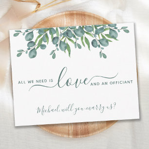 Invitation Eucalyptus Verdure Vous Nous Marierez Officiant