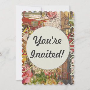 Invitation Europe Travel Vintage