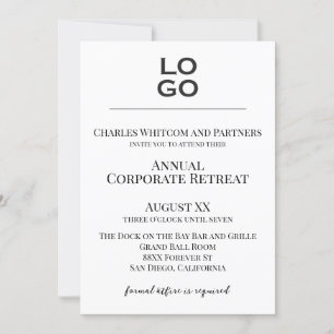 Invitation Événement commercial ou corporatif avec logo perso