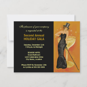 Invitation Événement de Cravate noire Formel