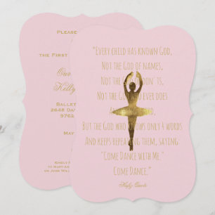 Invitation Événement de danse de citation de ballerine de