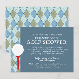 Invitation Événement de douche pour homme de golf jour de pré