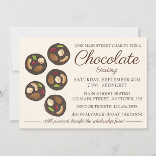 Invitation Événement de fabrication de chocolat Mendiants de 