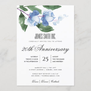 INVITATION ÉVÉNEMENT DE FÊTE D'ENTREPRISE À L'AQUARELLE FLEUR