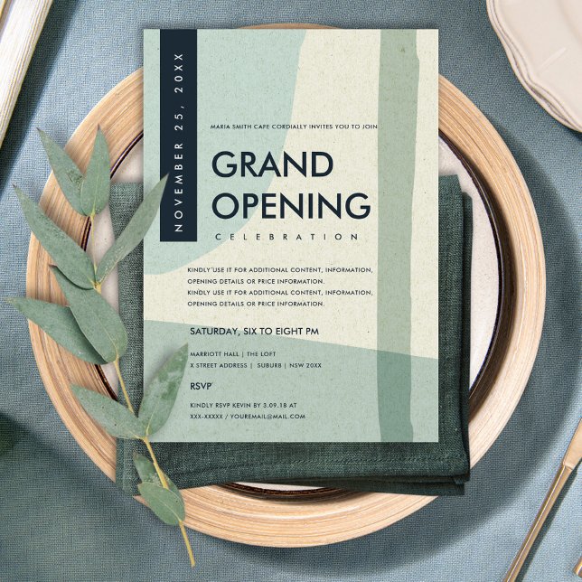 INVITATION ÉVÉNEMENT DE GRAND OUVERTURE D'ART ABSTRAIT MODERN (Créateur téléchargé)