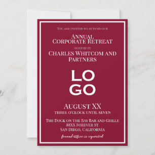 Invitation Événement d'entreprise Bourgogne avec logo personn