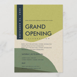 INVITATION ÉVÉNEMENT D'OUVERTURE GRANDIOSE D'ART ABSTRAIT MOD