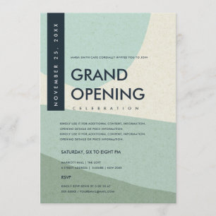 INVITATION ÉVÉNEMENT D'OUVERTURE GRANDIOSE D'ART ABSTRAIT MOD