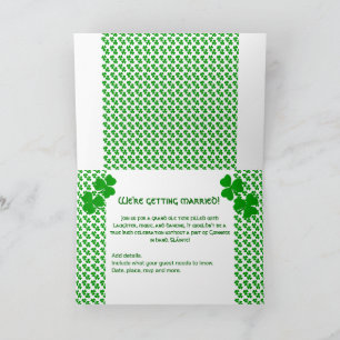 Invitation Événement du mariage shamrock irlandais