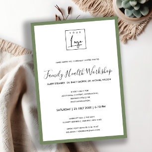 INVITATION ÉVÉNEMENT GALA ATELIER LOGO VOTRE KRAFT VERT RUSTI