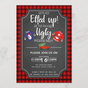 Invitation Événement laid de collecteur de fonds de partie de