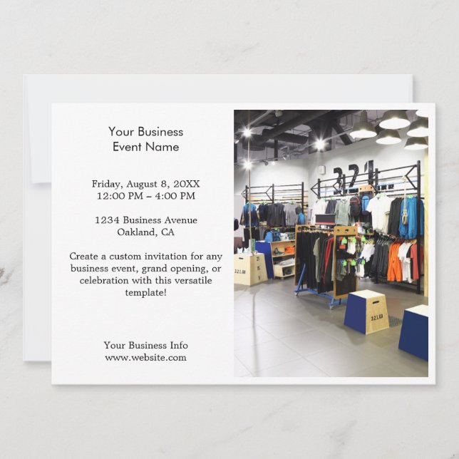 Invitation Événement professionnel | Photo professionnelle mi (Devant)