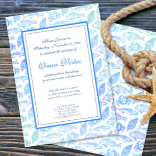 Invitation Événement spécial d'un élégant resort de plage ou 