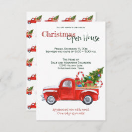 Invitation Événement sur mesure Noël Open House Red Truck Tre