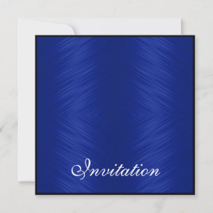 Invitation Événements élégants Cobalt Blue Motif Noir