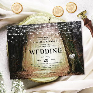 Invitation Evermore   Forêt de fée enchantée   Mariage orange