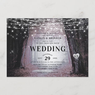 Invitation Evermore   Forêt de fée enchantée   Mauve Mariage