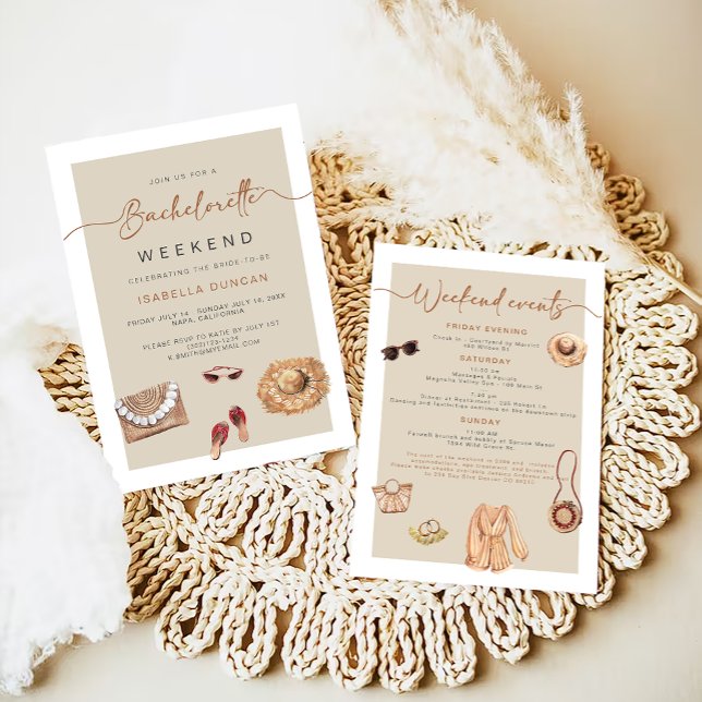 Invitation EVJF bohémien de JADE dans le pays du vin de Napa (Créateur téléchargé)