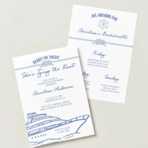 Invitation EVJF Yacht | Prête ou Yacht Elle