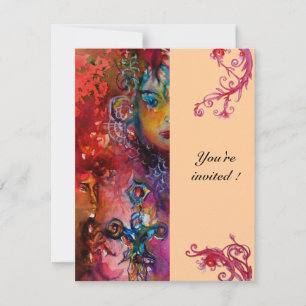Invitation EXCALIBUR, rouge rose vif