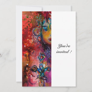 Invitation EXCALIBUR, rouge vif, blanc