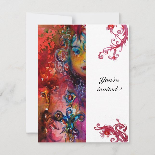 Invitation EXCALIBUR, rouge vif blanc (Devant)