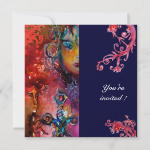 Invitation EXCALIBUR, rouge vif, violet